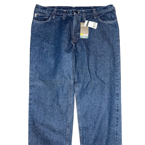 Carhartt FR Blue Jeans Flame Resistant Mens 44x30 #101249 407 NEW WITH TAGS - Picture 1 of 4
